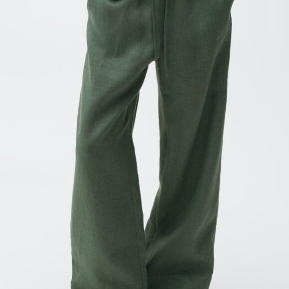 NWT  Straight Linen Blend Pants - Picture 3 of 7